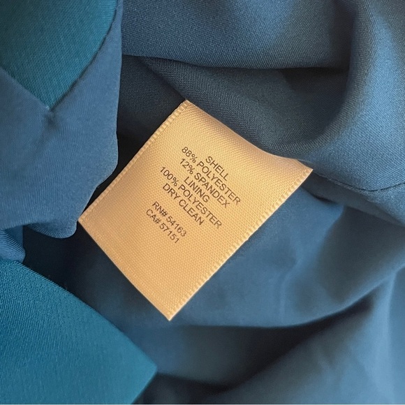 NWT Eliza J Blue One Shoulder Asymmetrical Event Party Cocktail  Sheath Dress 12 - Picture 13 of 14